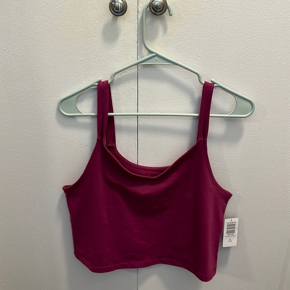 torrid Tops - Torrid- boysenberry V-neck foxy crop top tank